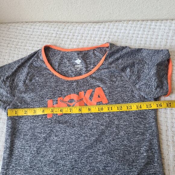 Rabbit Hoka Heather Gray and Bright Orange Tee Women's Size M - Picture 6 of 9